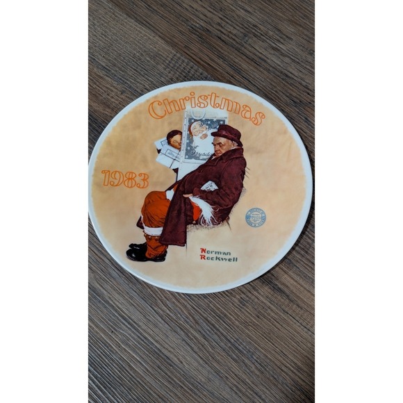 Norman Rockwell Other - Vintage Norman Rockwell 1983 Santa In The Subway Christmas Knowles Plate 16434D